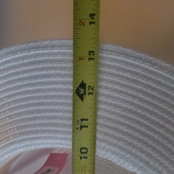 NWT Simply Southern Bride's Babe White Straw Hat Wedding Summer Beach Pink - Picture 8 of 9